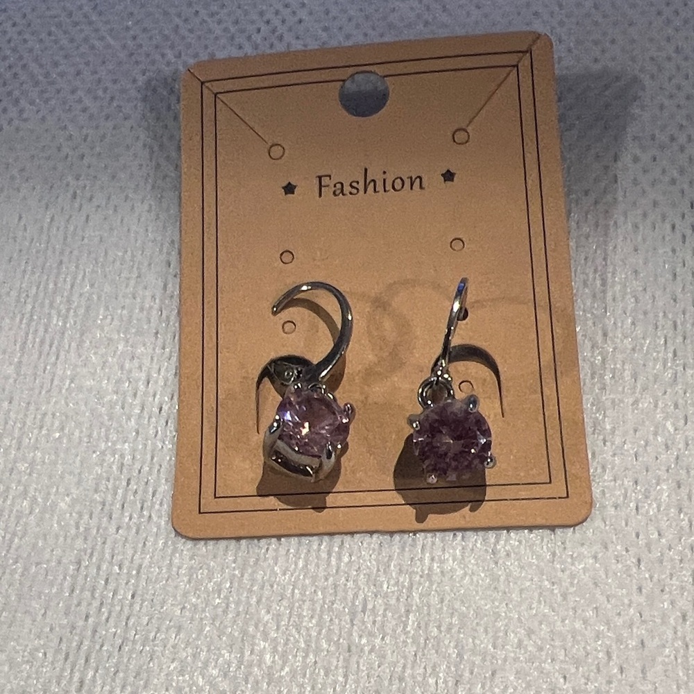Purple Gemstone Earrings